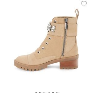 NWT Karl Lagerfeld Prim Suede Ankle Boots